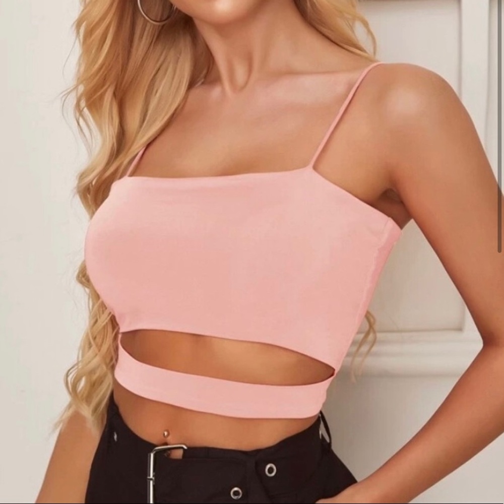 Pink Cropped Tank